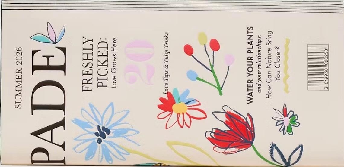 KATE SPADE SPRING GARDEN SECRETS MAGAZINE CLUTCH W/ DUSTBAG NWT $399