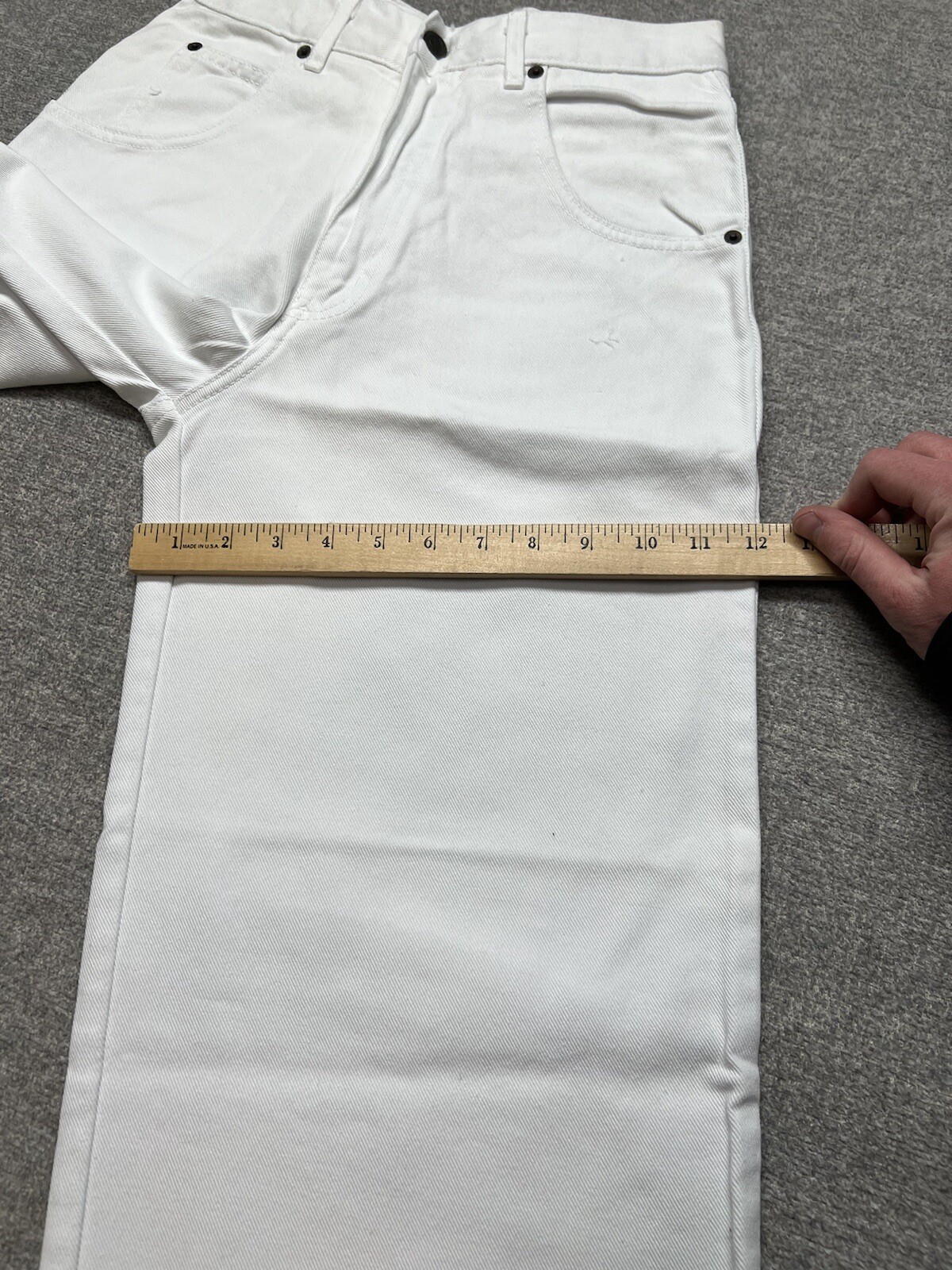 Vintage Solo Semore White Jeans Baggy Straight Leg Skater 28×29 USA Made