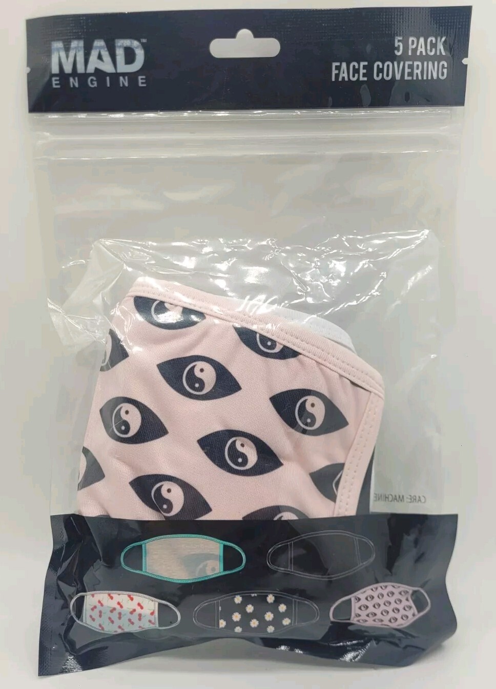 5-Pack Ditsy Print Face Masks: Vibrant Multi-Colored Polyester Collection