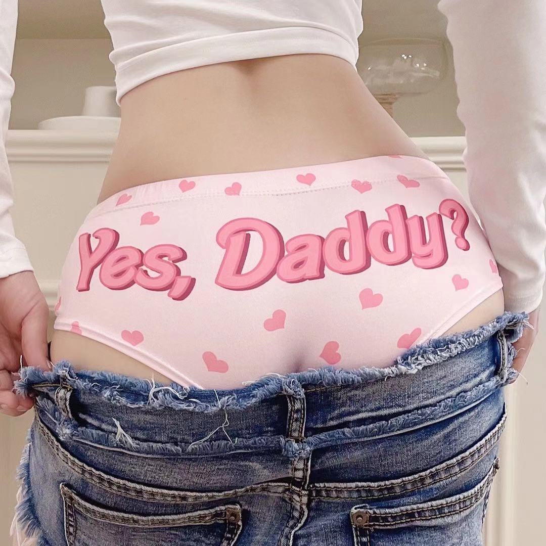 🔥Girl Flirt Yes Daddy Briefs Thong Panties Underwear Knicker Hot Butt Lingerie