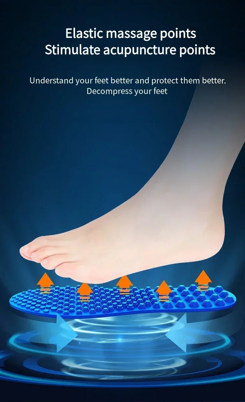 Foot Massage Insoles Acupressure Shoe Inserts Soft Cushion Relief for Men Women
