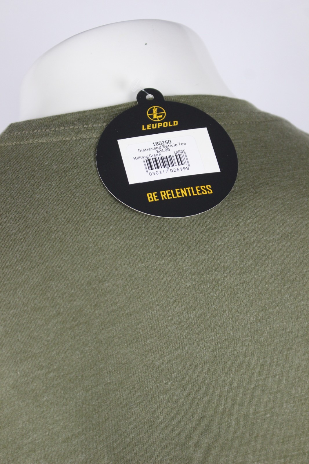 Leupold Men’s Distressed Reticle Tee Short Sleeve T Shirt L Large Military Green