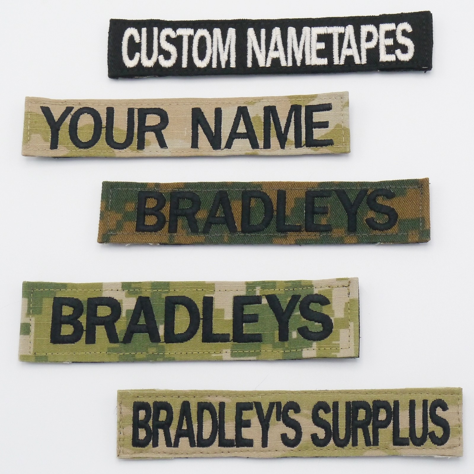 Name Tapes, Military Nametapes, Custom Name Patches, Embroidered Name Tags