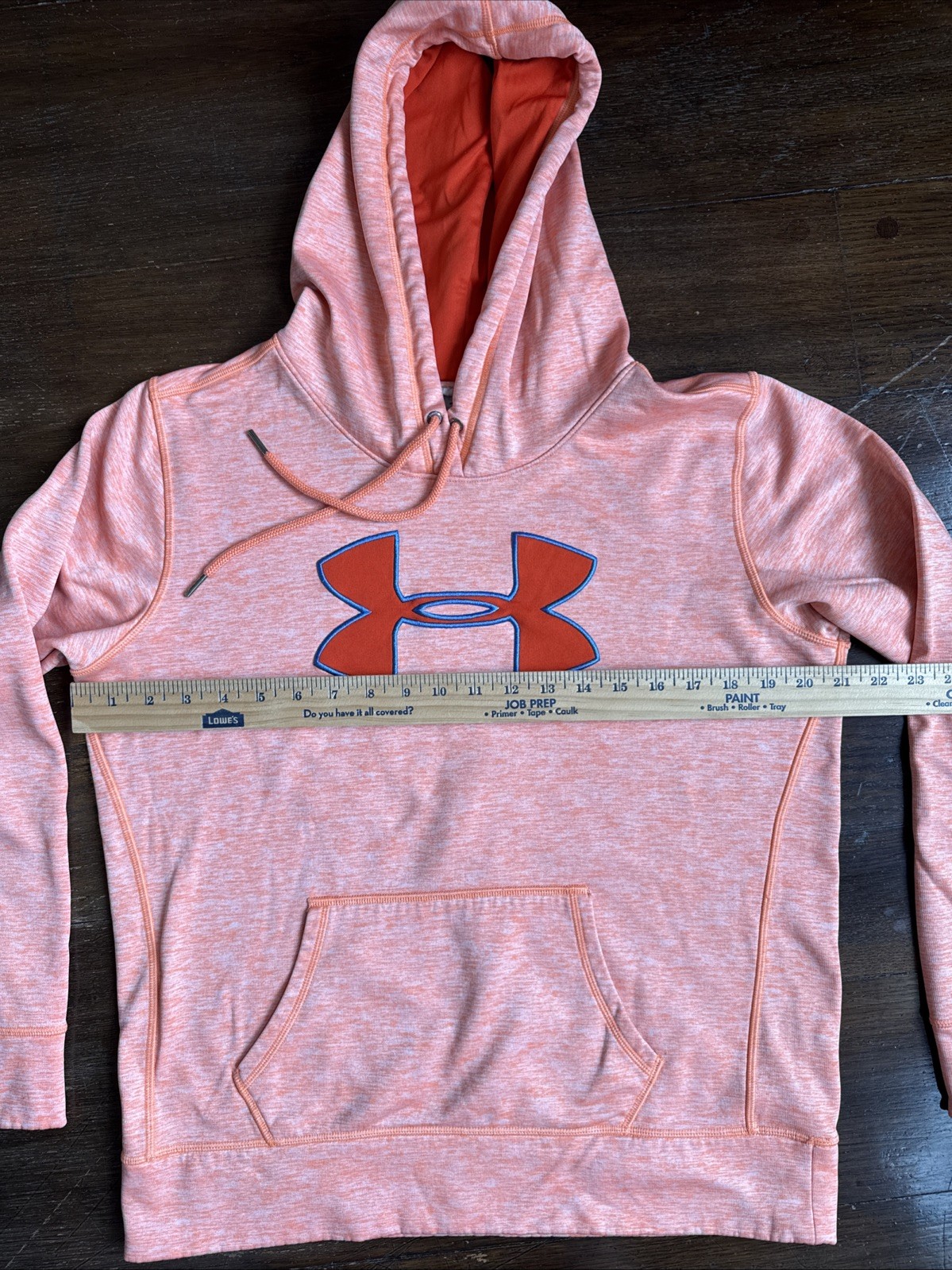Under Armour UA Men’s Orange Sweatshirt Hoodie, small vs medium?