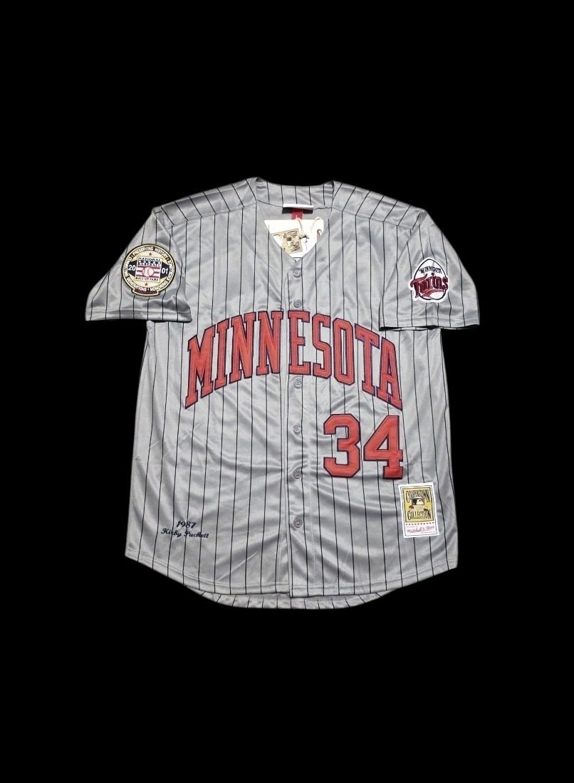 Kirby Puckett Minnesota Twins Men’s Alternate Road Gray Baseball Jersey