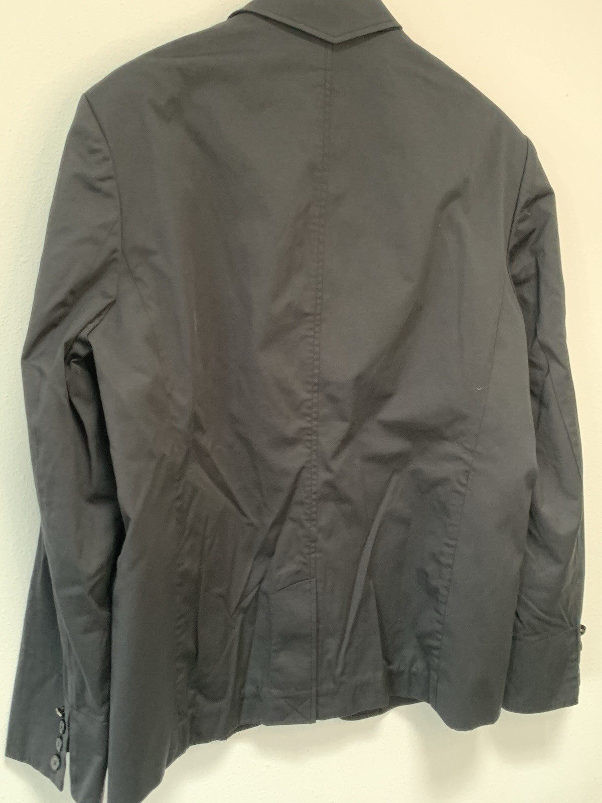 Howe Men’s Black Full Zip Blazer Jacket 44 Regular Fit Twill Inner Pockets