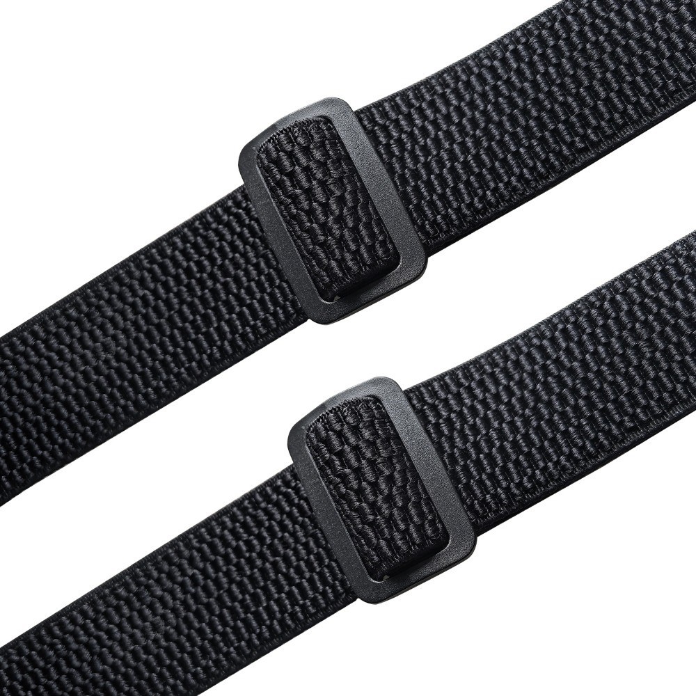 Mens Suspenders with 4 Snap Hooks Big and Tall Heavy Duty X-Back 3.8cm (Black)
