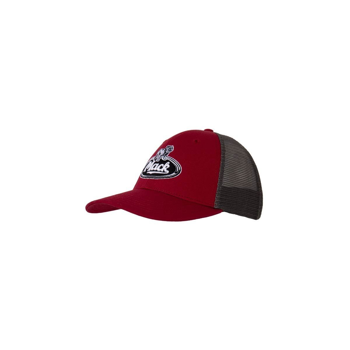 Mack Trucks Trucker Hat Burgundy & Gray Mesh Lo-Pro Structured Embroidered Logo