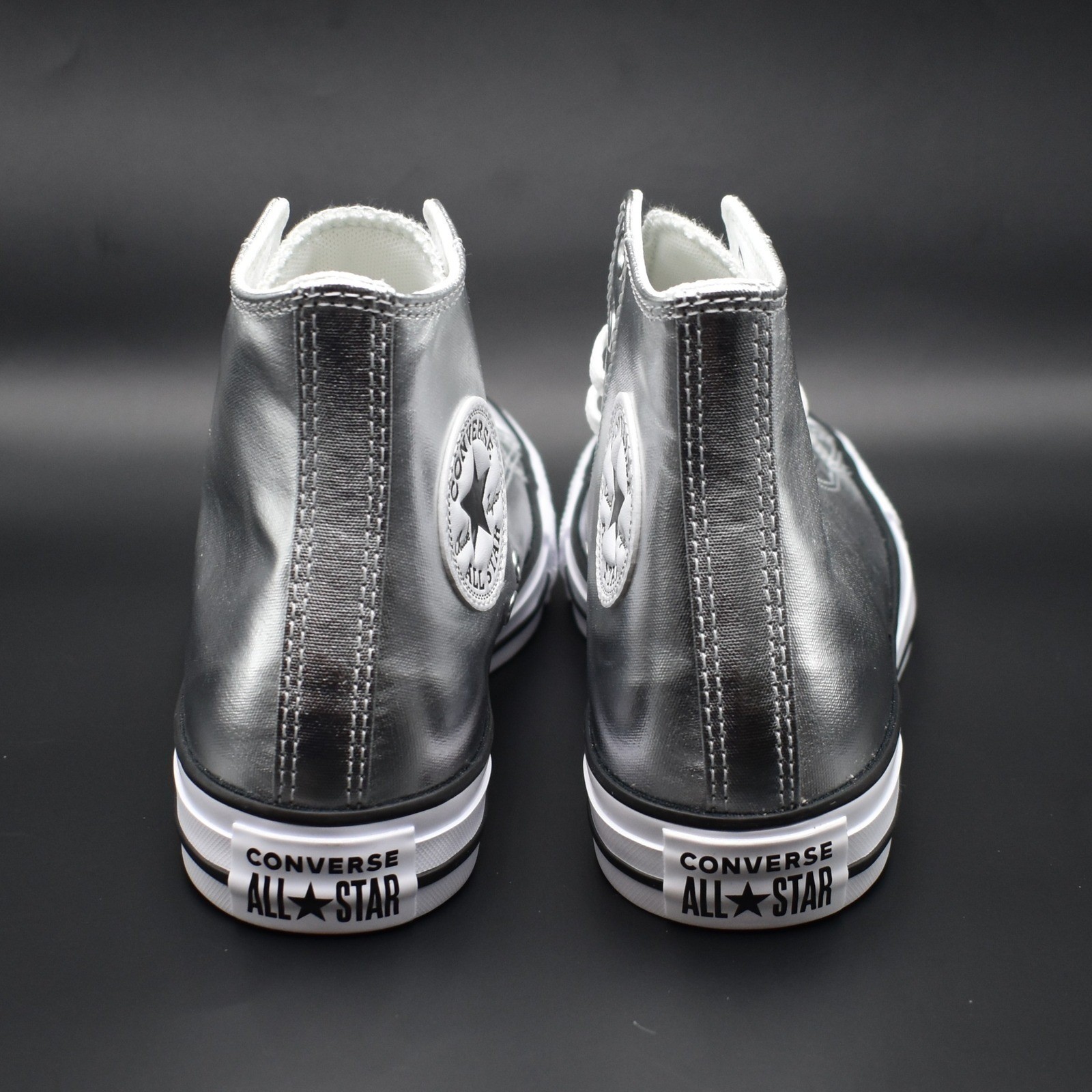 Converse Chuck Taylor All Star Hi Sneakers Metallic Silver W8 M6 NEW A14875C NIB
