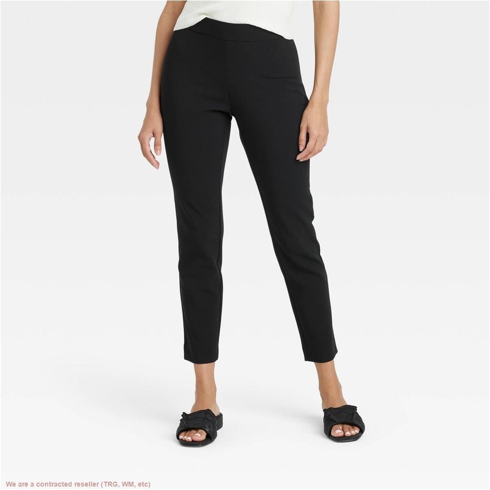 Women’s High-Rise Skinny Ankle Pull-On Pants – A New Day Black 10 *SEE DEAL!!!*