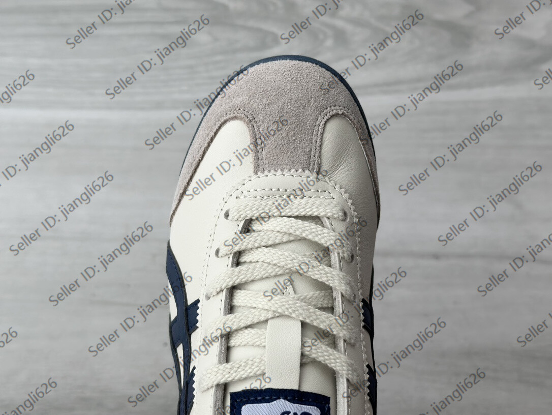 2026 Onitsuka Tiger Mexico 66 Classic Unisex Shoes Birch/Navy Blue Retro Sneaker