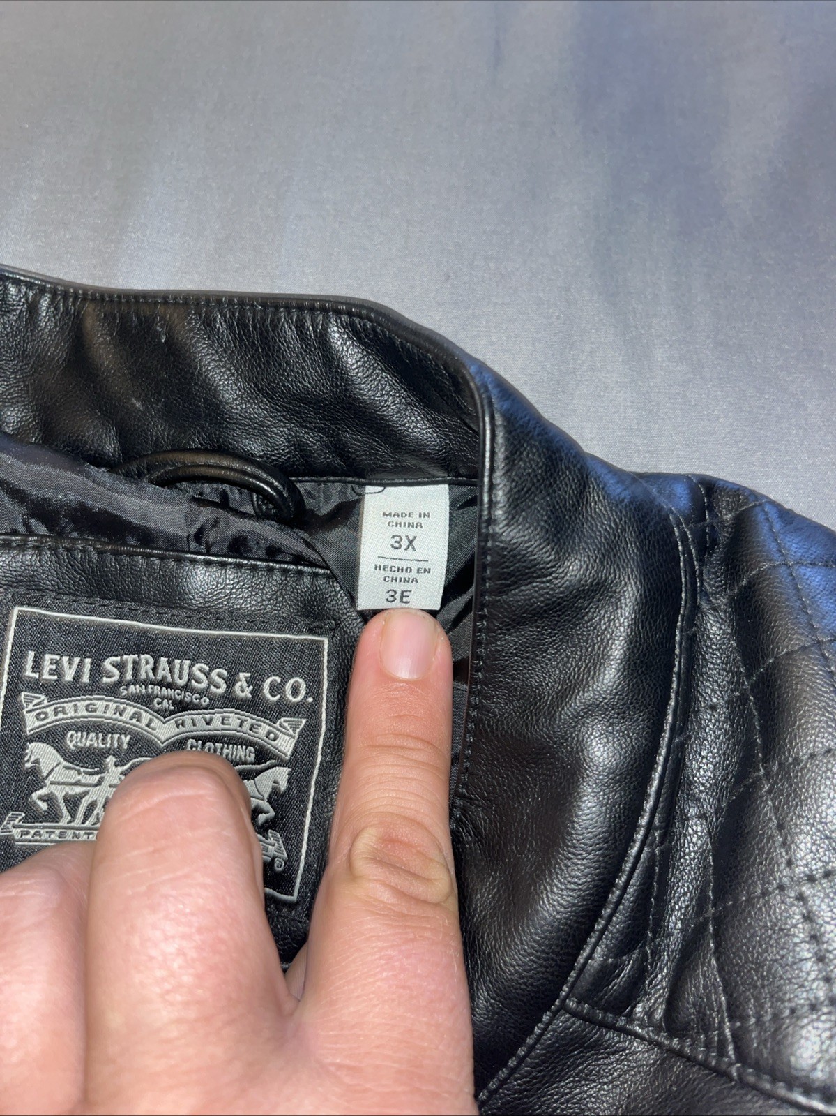 New Levi’s Black Faux Leather Womens Jacket 3X; 2022 Motocross Racer Style