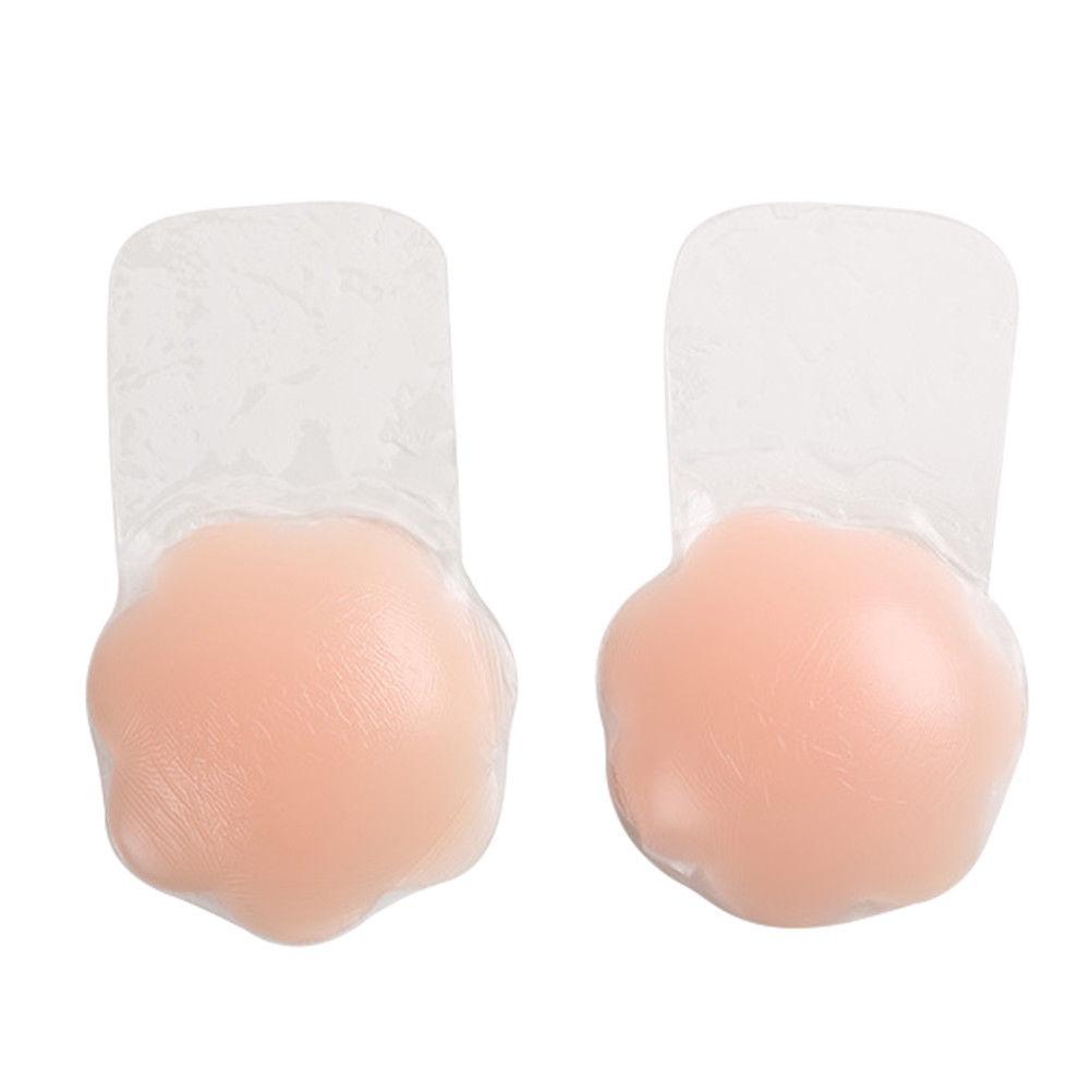 Reusable Silicone Bra Instant Breast Lift Tape Pasties Flower Nipple Covers