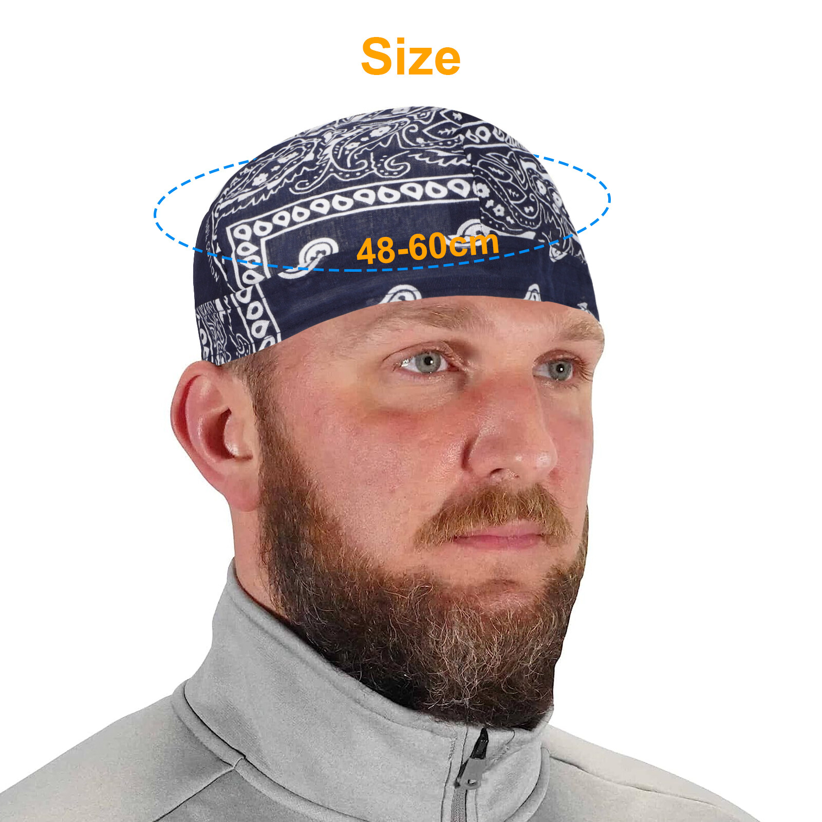 6pcs Men’s Biker Head Wrap Doo Rag Skull Cotton Caps Motorcycle Cycling Bandana