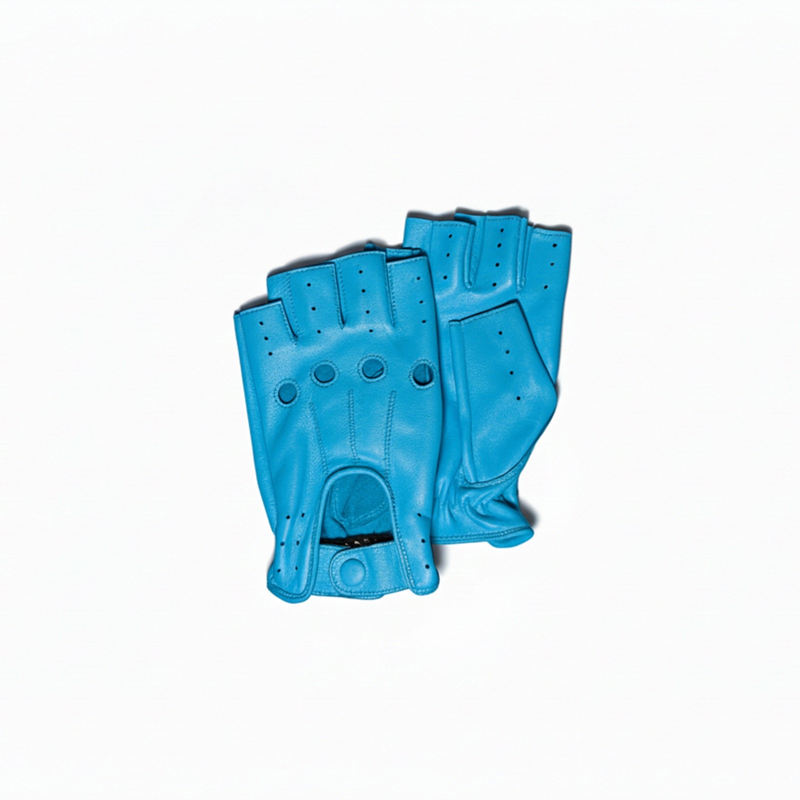 Fingerless 100% Genuine Leather Driving Gloves Chauffer Swift Wears