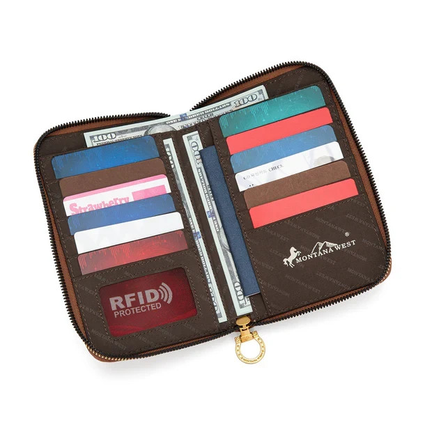 Montana West American Flag RFID Crossbody Phone Wallet