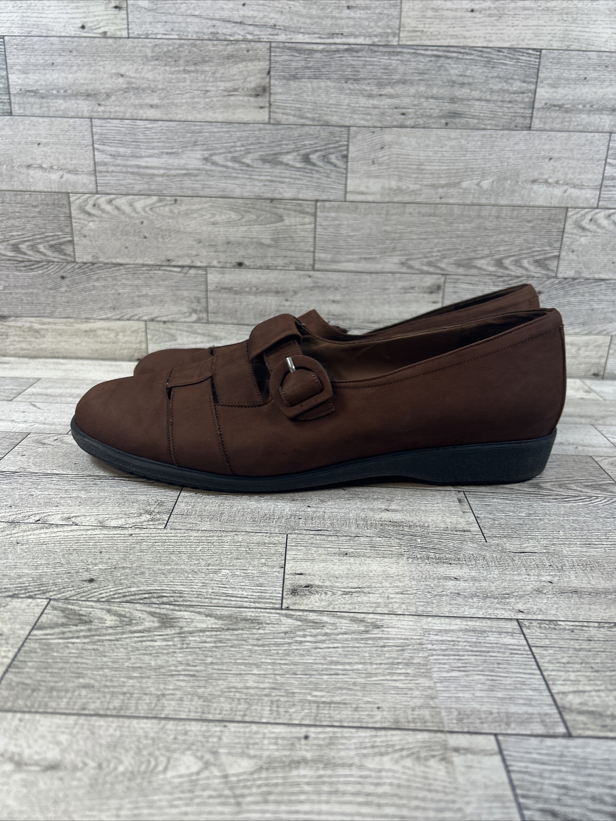 Women’s Fits by Theresia Brown Suede Comfort Flats Made In Germany US size 8 M