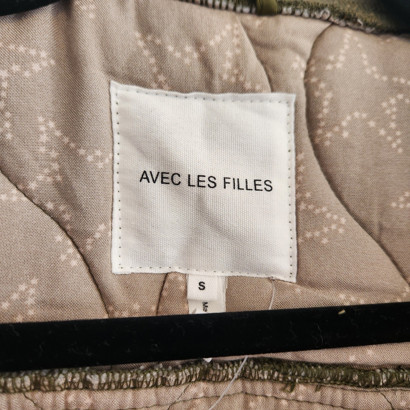 Avec Les Filles Women’s Size Small Army Green Quilted Puffer Jacket New