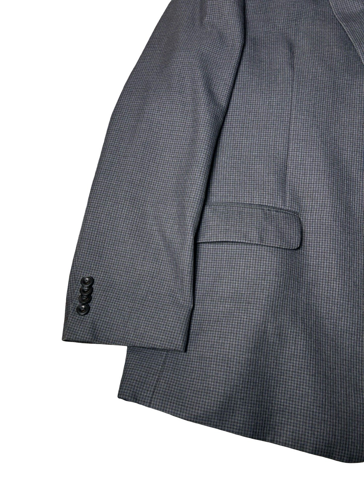 Michael Kors Plaid Blazer Sportcoat Suit Jacket Men Sz 46L Gray Two Button Front