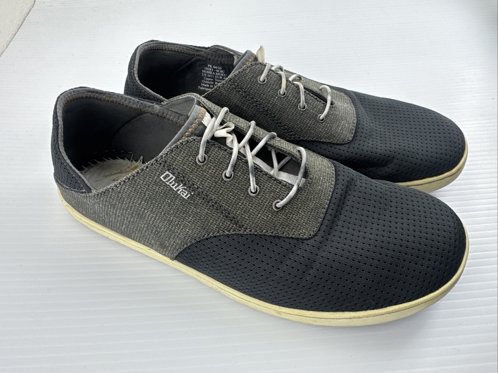 OluKai Men’s Nohea Moku Sneaker, Dark Shadow, 10283-6C6C US M 11