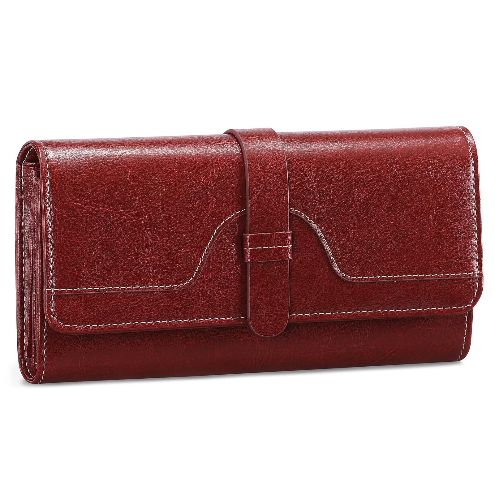 Wallets for Women Leather with RFID Blocking Trifold Credit Card Holder with …