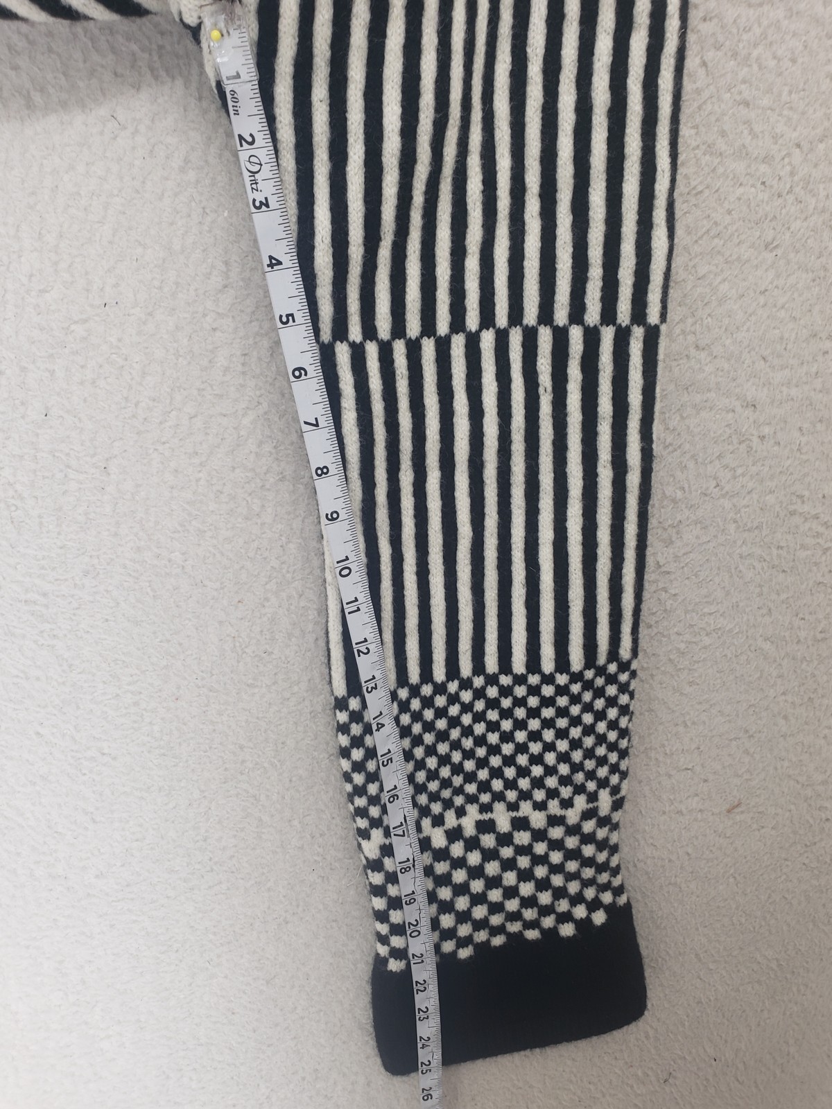 Tach Clothing Pants Womens XS Wool Knit Striped Checkered Pattern Warm