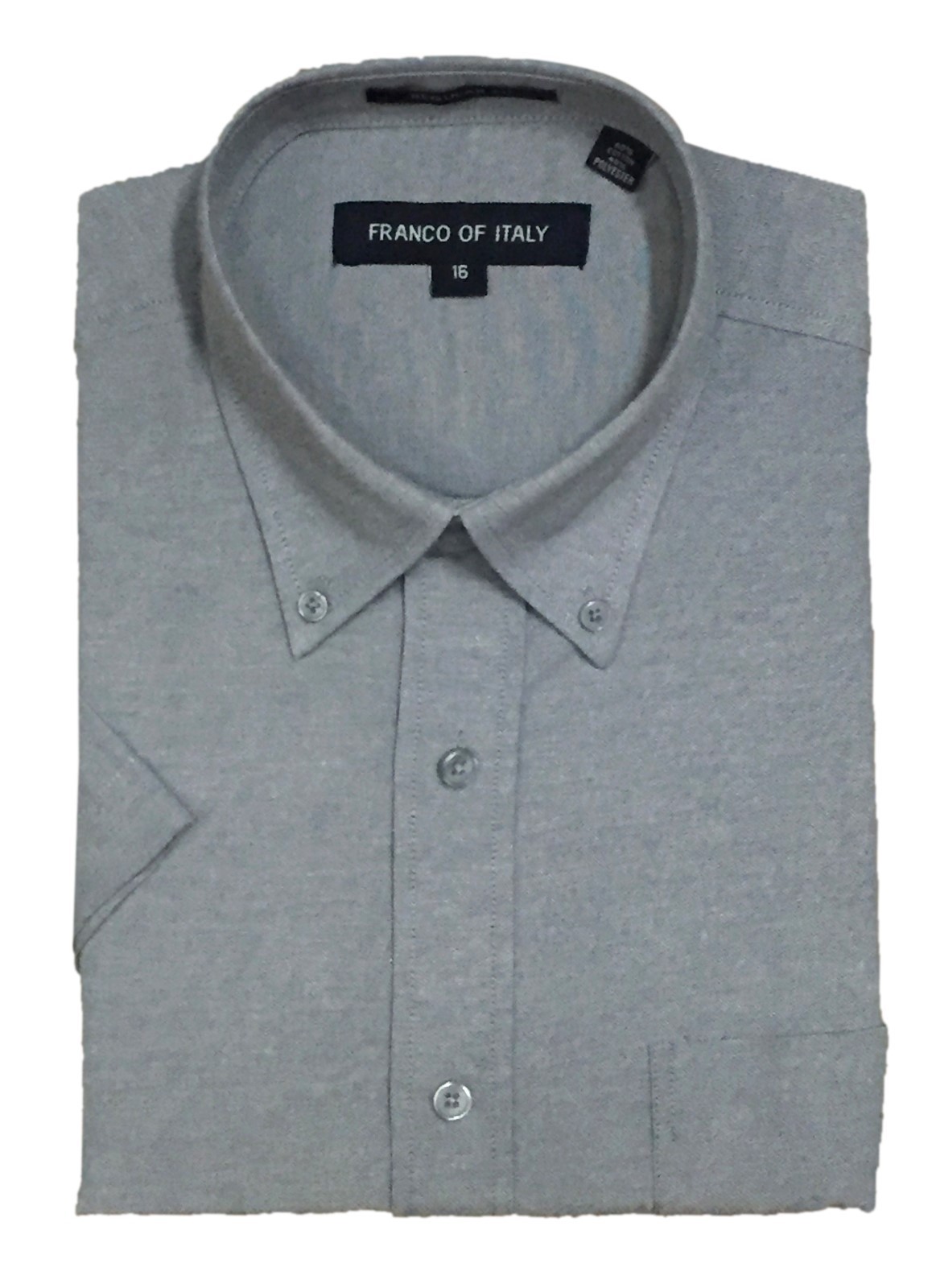 Men’s Short Sleeve Button Down Shirts Cotton Blend Oxford #02BS
