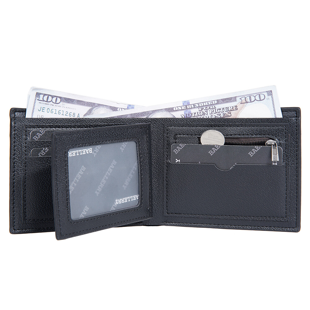 Men’s Leather Bifold ID Card Holder Purse Wallet Billfold Handbag Slim Clutch