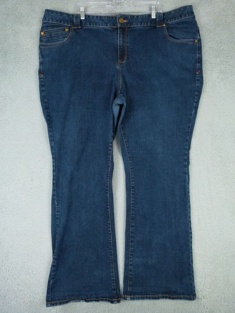 Lane Bryant Womens 28 Average 48×32 Blue Slim Boot Jeans
