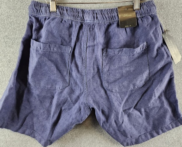 The Men’s Store at Bloomingdale’s Solid Linen 7″ Shorts Men’s 34 Navy Pull On