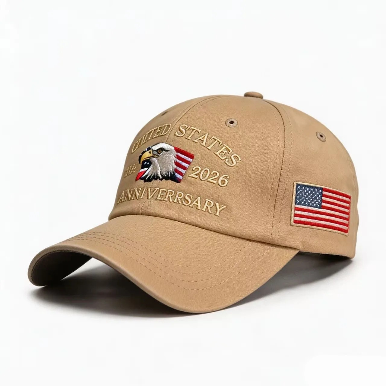 Patriotic USA 250th Anniversary 1776‑2026 Eagle Adjustable Cap