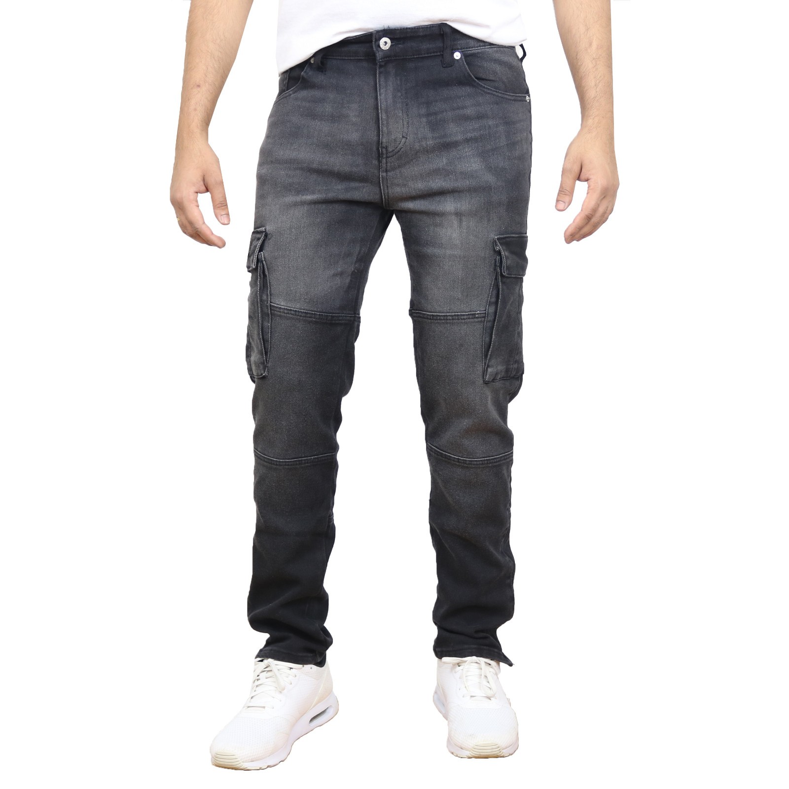 Men’s Stretch Cargo Pocket Jeans (Sizes- 30-42) Brand New With Free Shipping