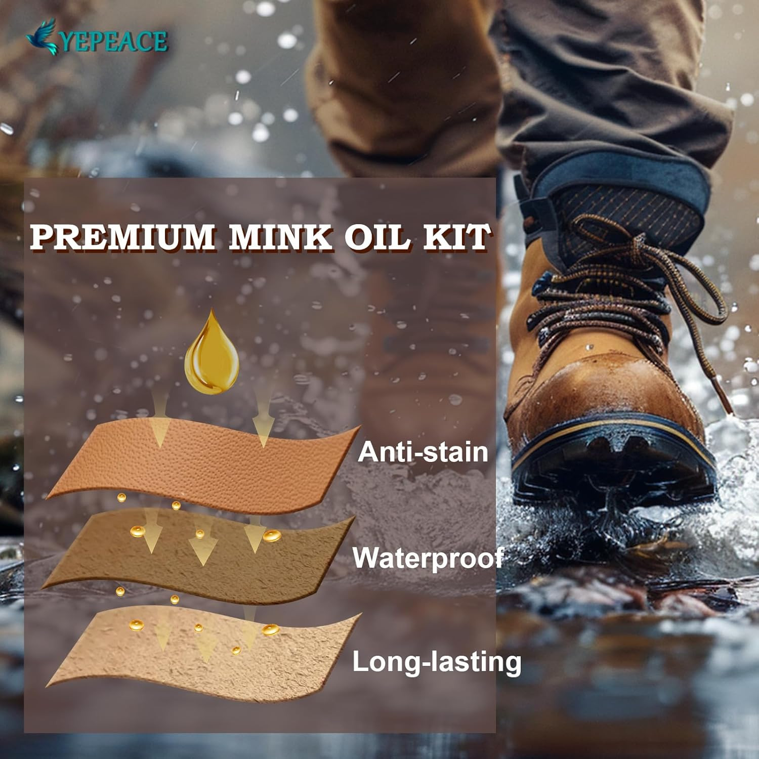 3 PCS Mink Oil for Leather Boots Cleaner and Conditioner 3.53oz