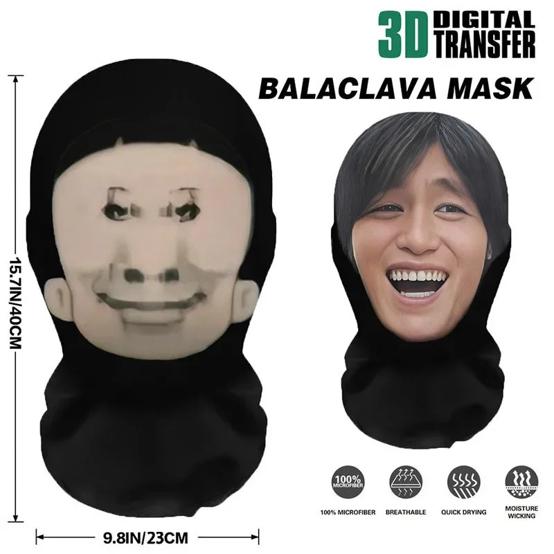 Realistic 3D Full Face Mask Cosplay Balaclava Halloween Headgear