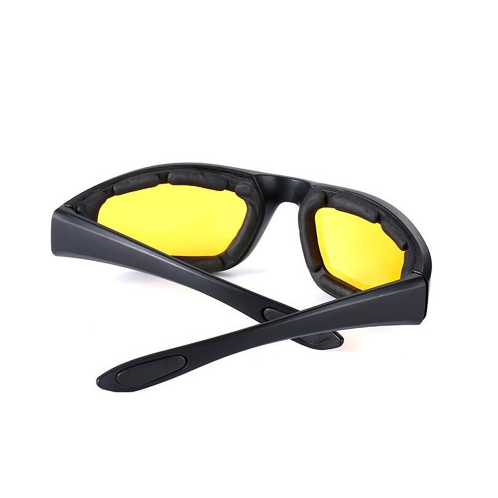 1 PCS Chopper RIDING GLASSES WINDPROOF GOGGLES MOTORCYCLE SUNGLASSES YELLOW LENS