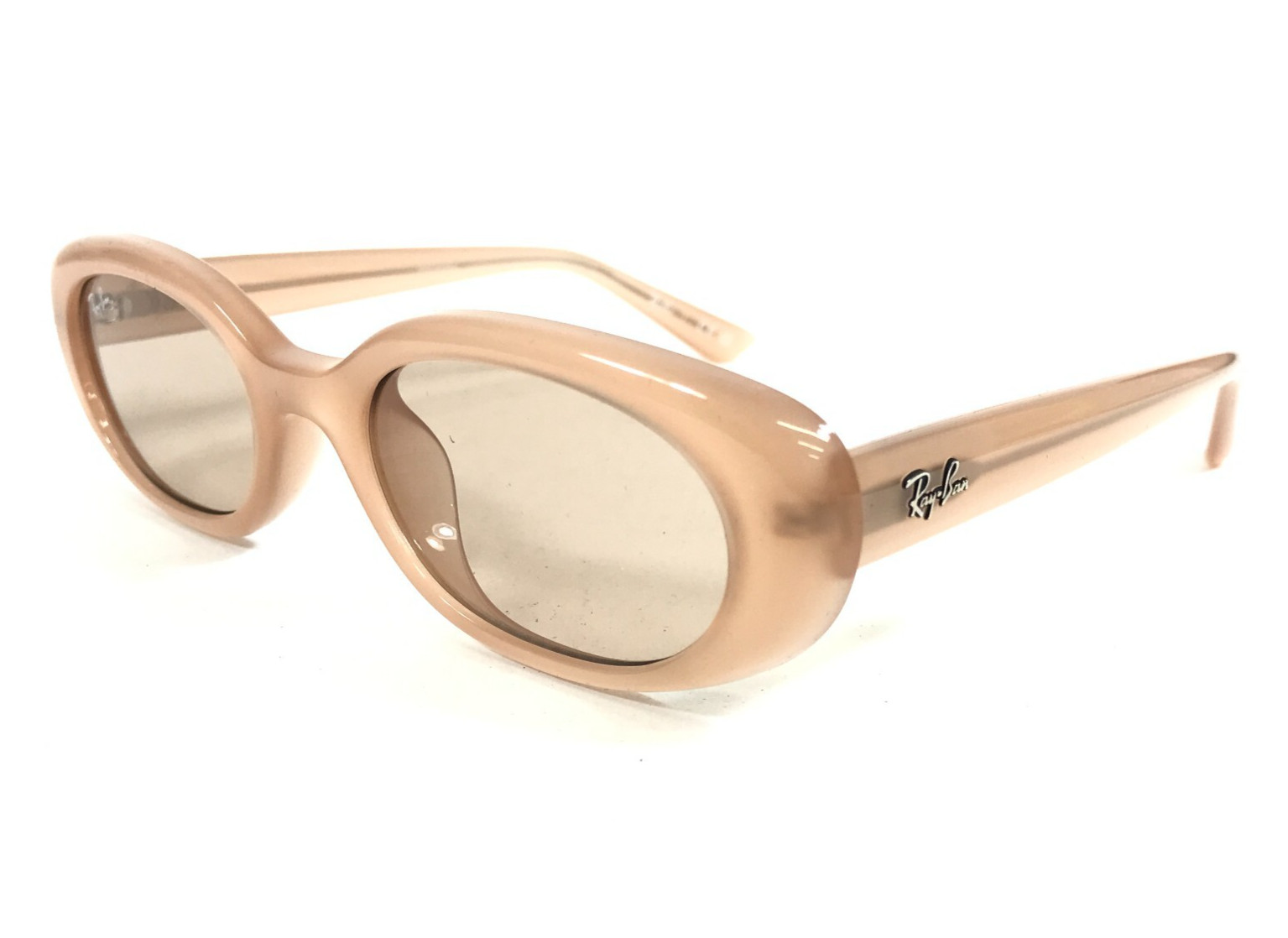 Ray-Ban Sunglasses RB4441D 678793 Opal Beige Oval Frames with Light Brown Lenses