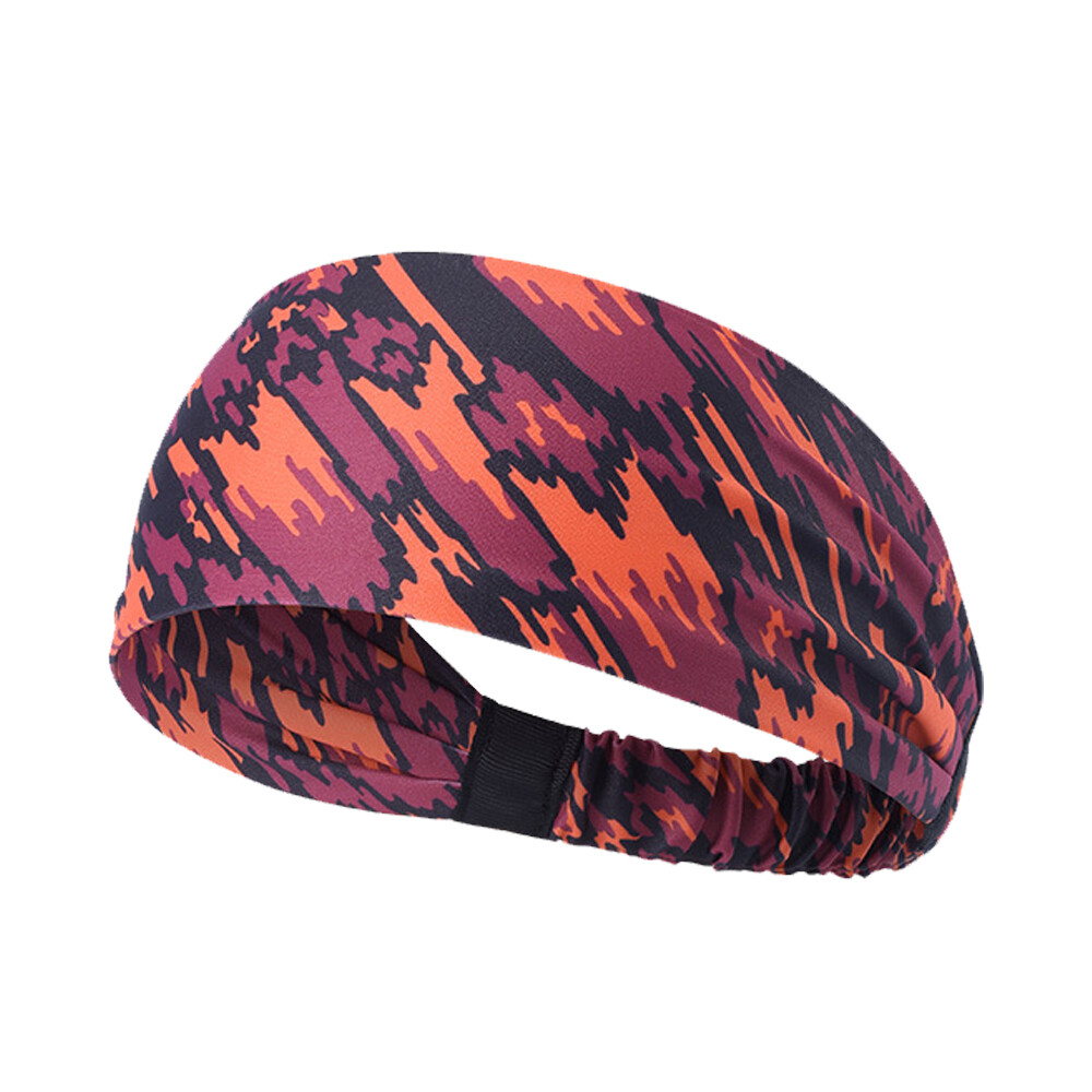 Yoga Sports Sweatband Wide Women Men Headband Hair Band Elastic Head Wrap Turban