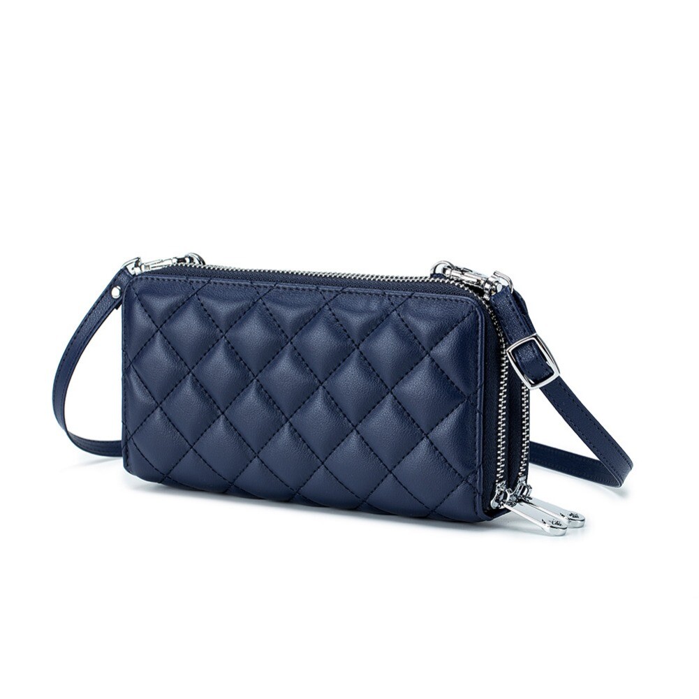 Women Cell Phone Purse Large Leather Wallet Zip Handbag Crossbody Shoulder Bag