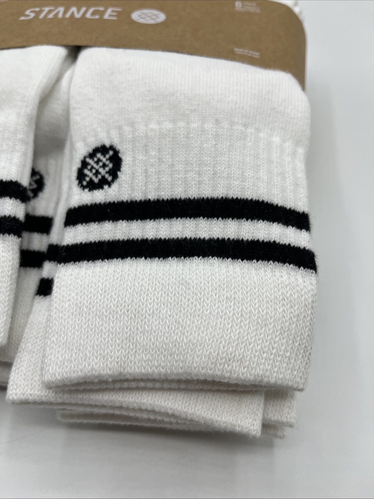 Stance Core 6 Pack LARGE Quarter Height Socks White Men’s Size 9-13 L -NWT – NEW