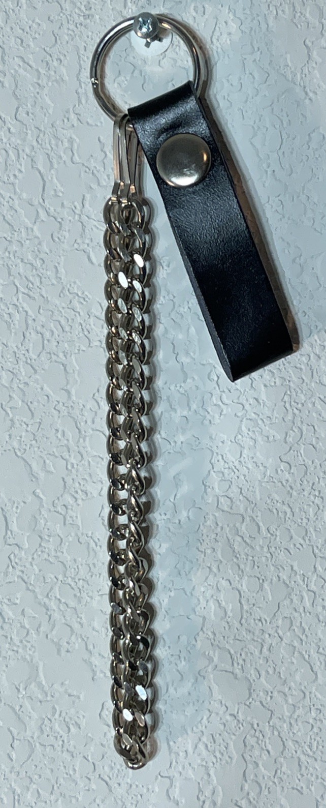 Vtg Replacement Wallet Chain Leather Belt Loop Strap 12” Chain Biker Trucker
