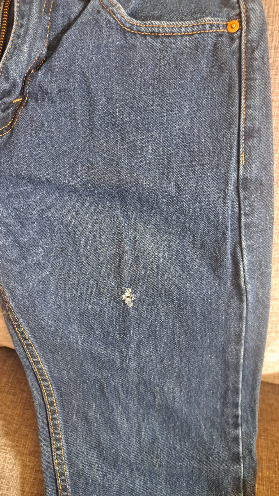 Levis 505 Regular Fit Mens Jeans Dark Indigo Blue 30 x 30 *see description