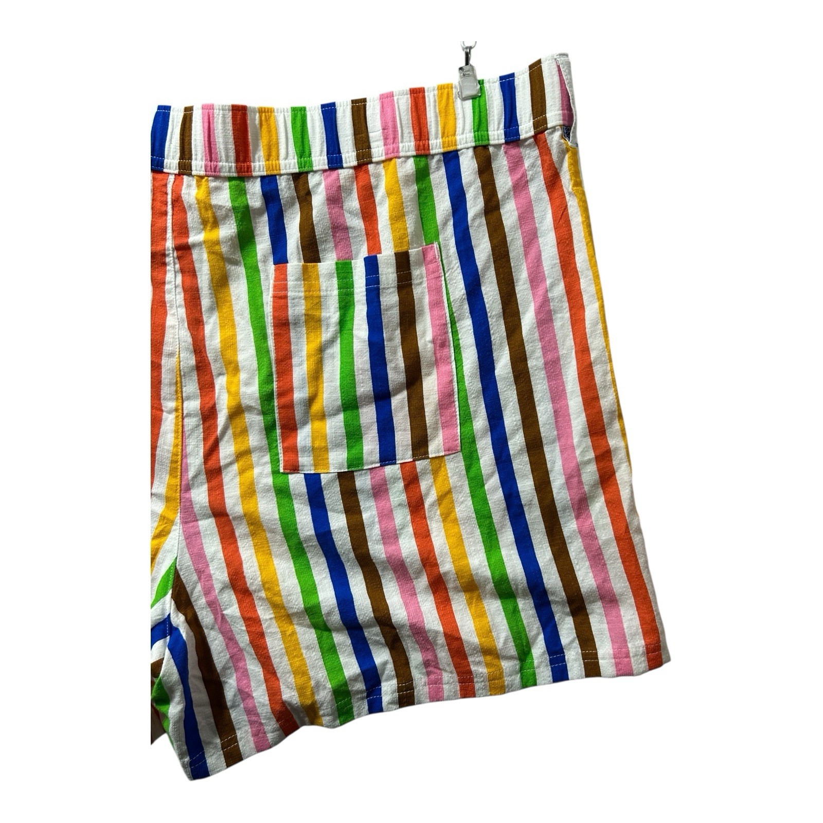 Pride Adult Bold Rainbow Elastic Pull-On Woven Shorts Unisex Adults Size 2XL New