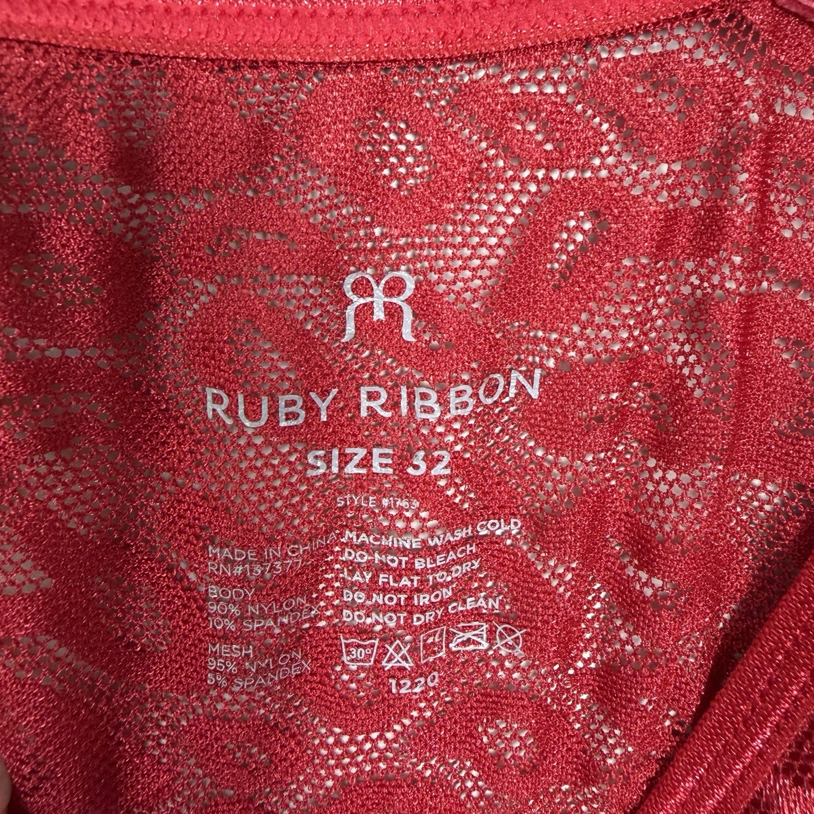 NEW- Ruby Ribbon Allure Demiette In CHERRY RED Womens Size 32