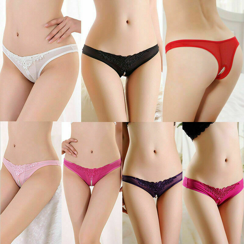 Women Sexy Lace Pearl Briefs Lingerie Knickers G-string Thongs Panties Underwear