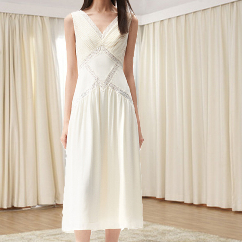 Self-Portrait Women’s New Summer Holiday Lace V-neck Sleeveless A-line Dress