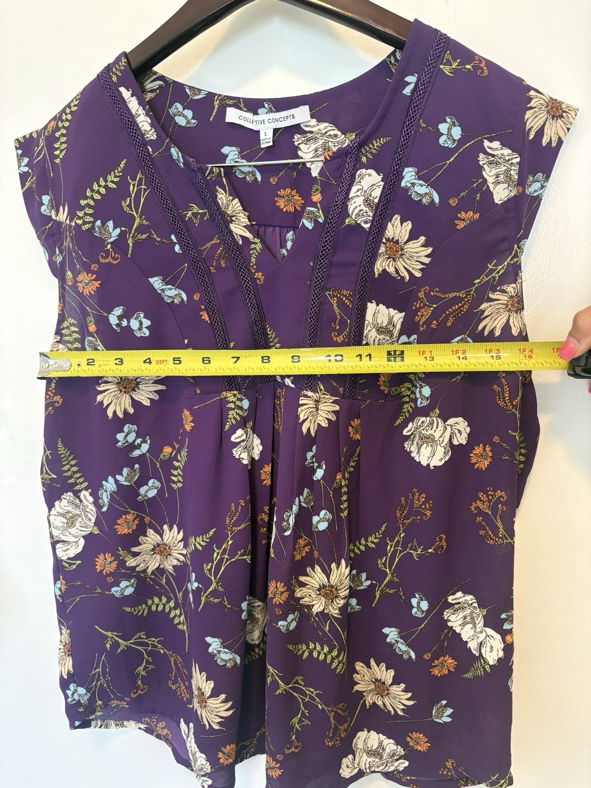 COLLECTIVE CONCEPTS (Stitch Fix) Susy Cap Sleeve Blouse Size L