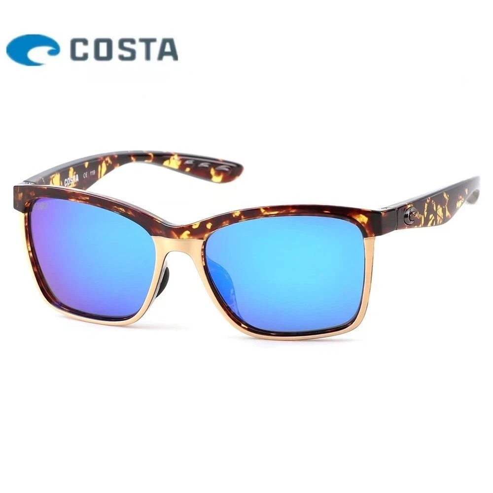 New in box Costa Del Mar Anna Tortoise Shell/ Blue Mirror Polarized Sunglasses