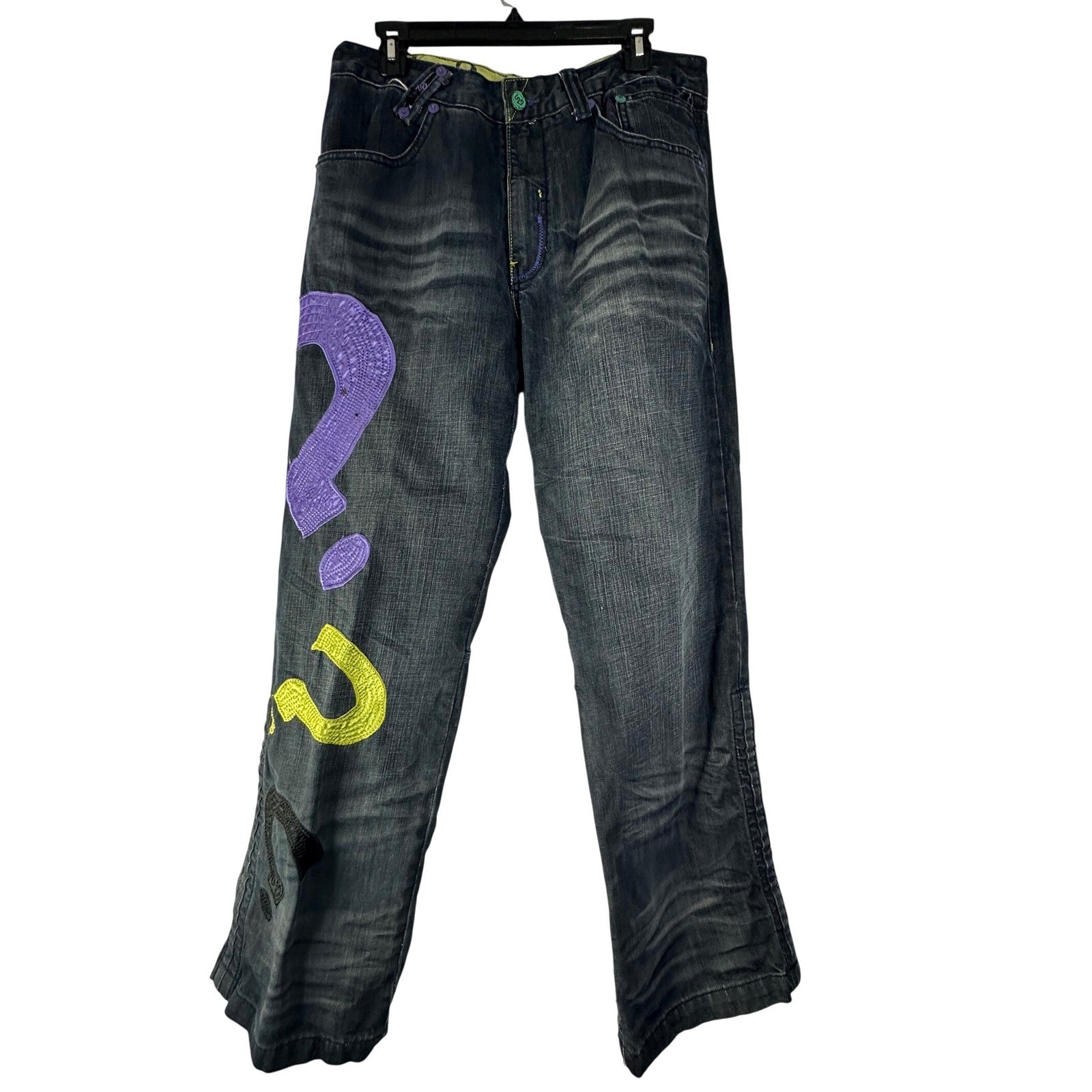 Lot 29 DC Comics Embroidered The Riddler Jeans Size 34′ Waist