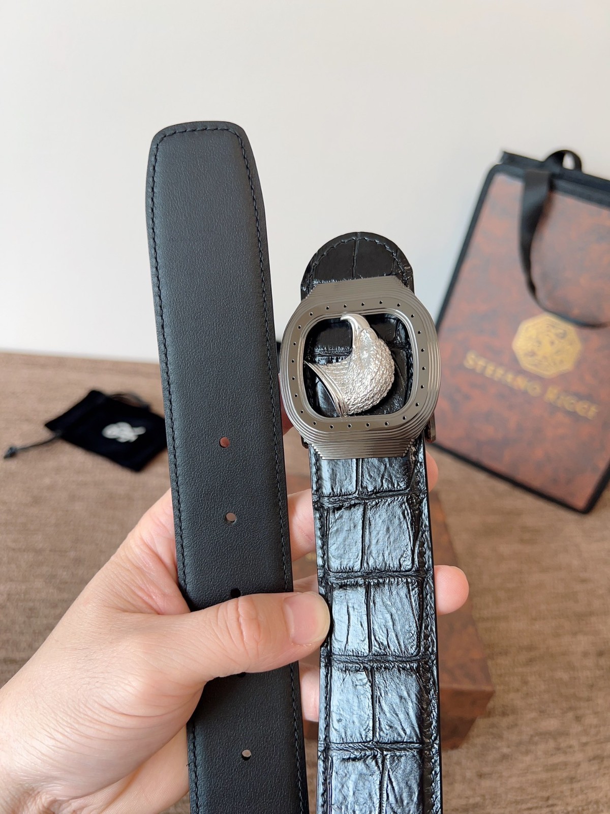 Authentic Stefano Ricci belt width 3.8cm/1.5inch