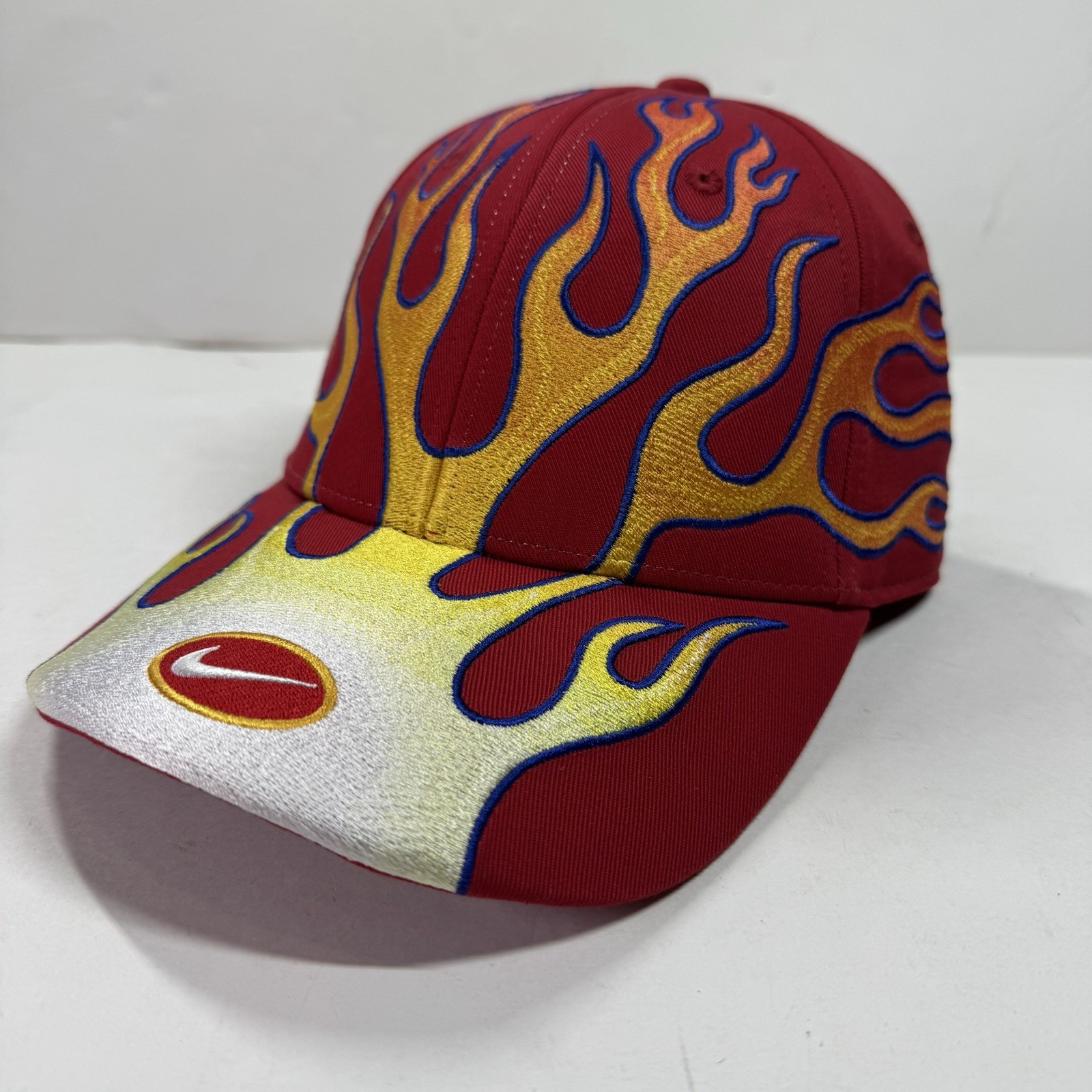 Nike Club Cap Structured OG Flame Gym Red Adjustable Hat HV6642-687 Size M/L NEW